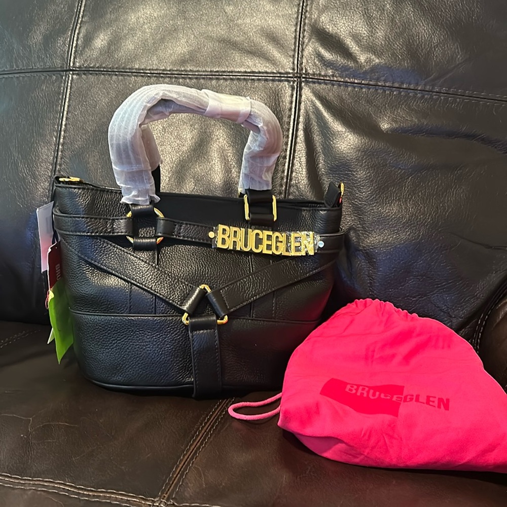 Bruceglen mini harness tote bag in black - NWT Retail $395